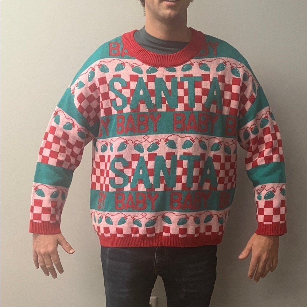 Grayson Threads Red and Green Santa Baby Sweater